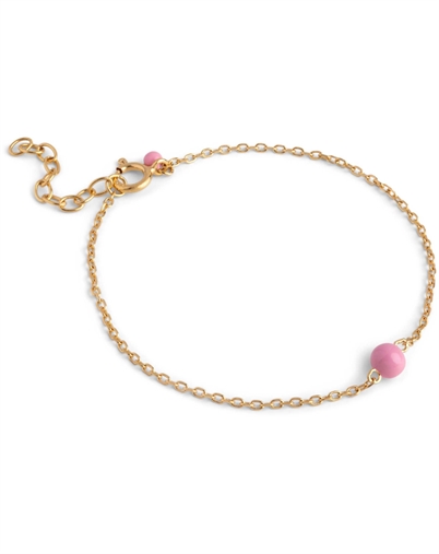 Enamel Copenhagen - Balloon Armbånd - Pink/Guldfarvet